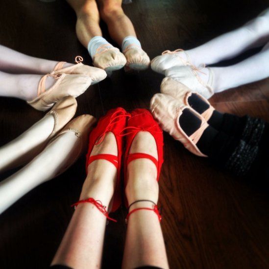 Ballet dancers feet