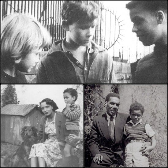 Neil (right) with Hayley Mills in Tiger Bay, with father Walter, with mother Beatrice and Ruff the dog