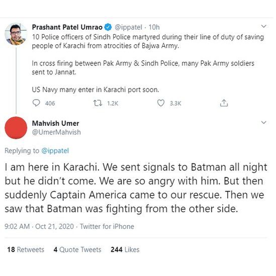 people responding to Indian Fake News