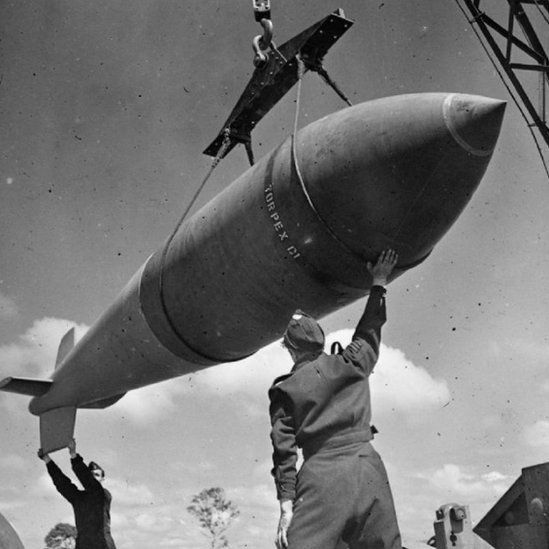 A Tallboy, 1 Jan 44 (Imperial War Museum archive, copyright expired)