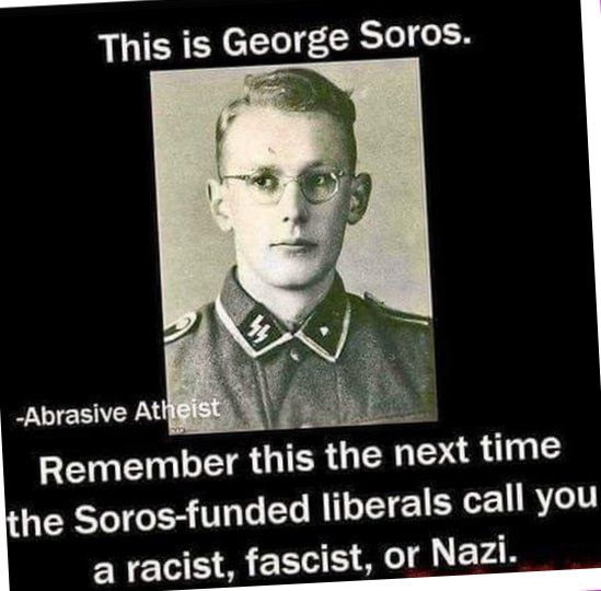 Internet meme wrongly implying that George Soros was a Nazi