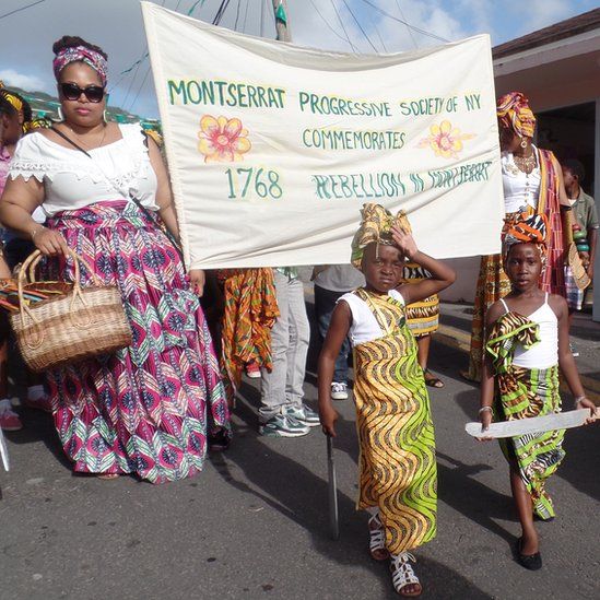 A group commemorates the 1768 rebellion in Montserrat