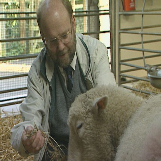 Professor Sir Ian Wilmut and Dolly the sheep