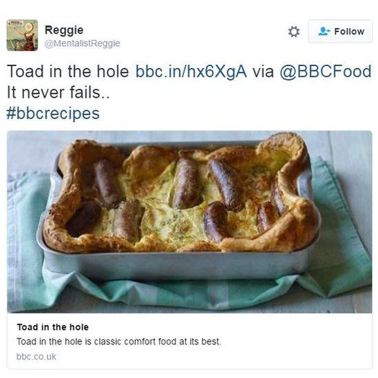 Toad in the hole. @BBCFood. It never fails