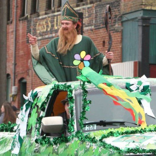 St. Patrick's Day parade in Butte, America (video)