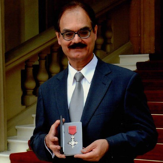Manzoor Moghal with his MBE