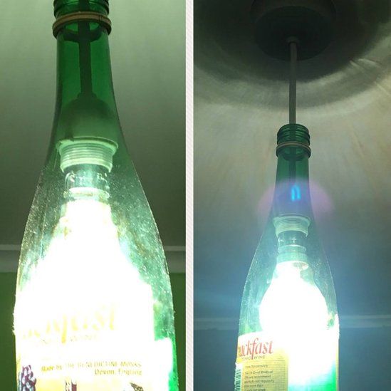 Police shared a photo of the Buckfast lampshade