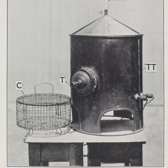 The copper boiler used for experiments