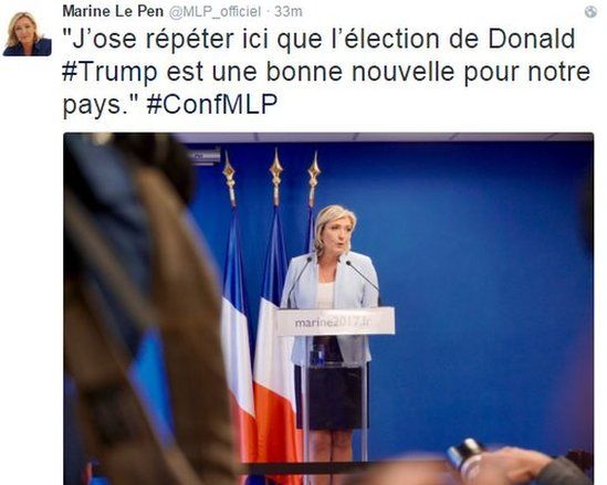 Marine Le Pen tweet