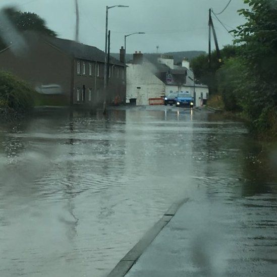 Road closed in Earlston