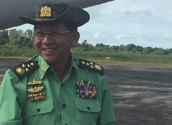 Min Aung Hlaing wearing the Burmese army's new uniform