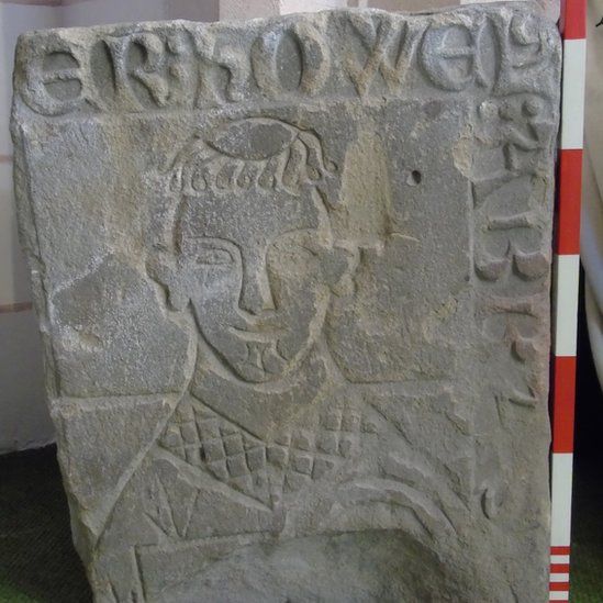 Medieval grave stone discovered in Chirk, Wrexham