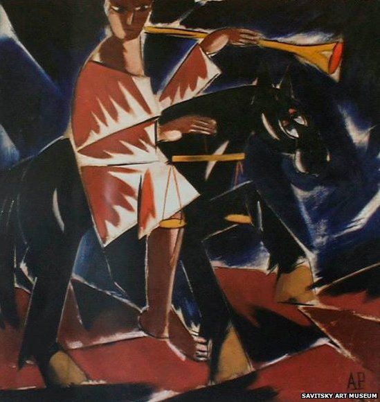Apocalypse, a painting by Alexey Rybnikov in 1918, part of the Savitsky Art Museum's collection