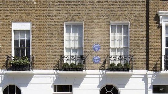 Blue Plaques for Patrick Blackett and Samuel Beckett which will be unveiled at 48 Paultons Square