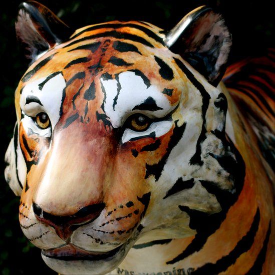 Painted tiger at Royal Botanic Gardens in Edinburgh