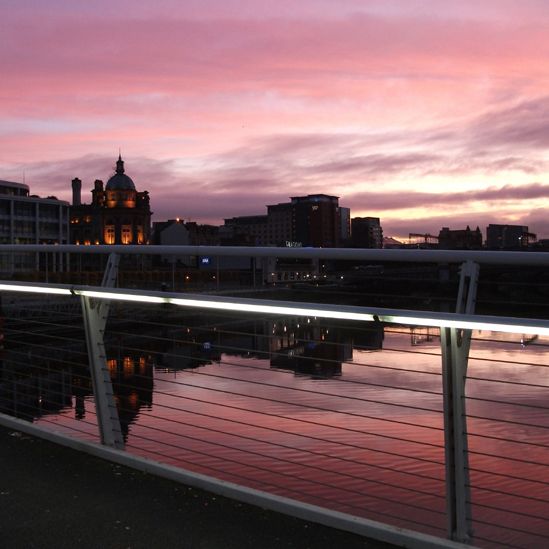 View of Glasgow over the River Clyde