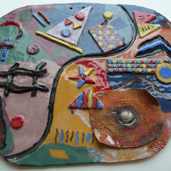 "Seaside Plate" gan Katie Wooldfield, 16, o Ysgol Alderman Knight