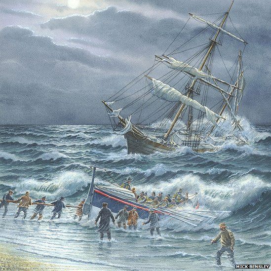 Painting of Ida rescue