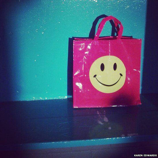 Bag with a happy face