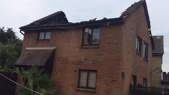 House struck by lightning in Chelmsford