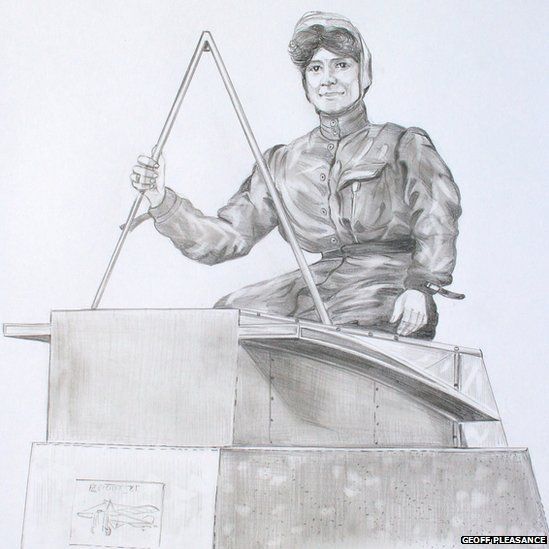 Artist's impression of statue to Edith Cook