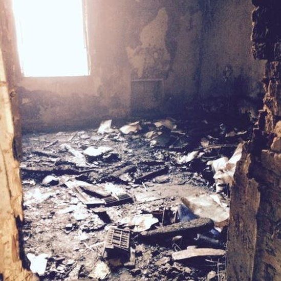 Principal's office after suicide bomb attack on 17 December 2014