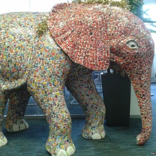 Mosaic elephant jigsaw