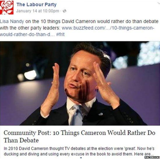 Labour Facebook page