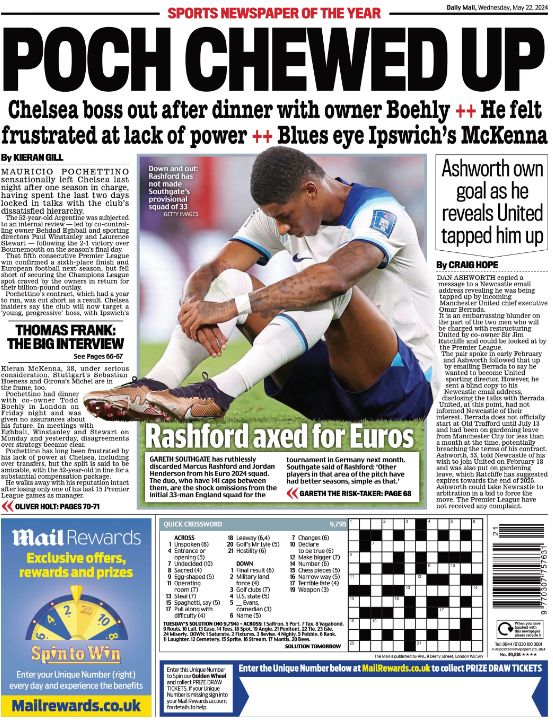 The back page of the Mail