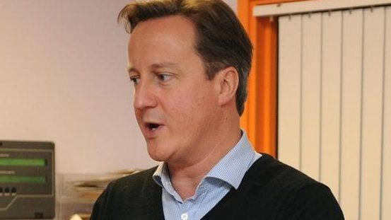 David Cameron at John Radcliffe hospital