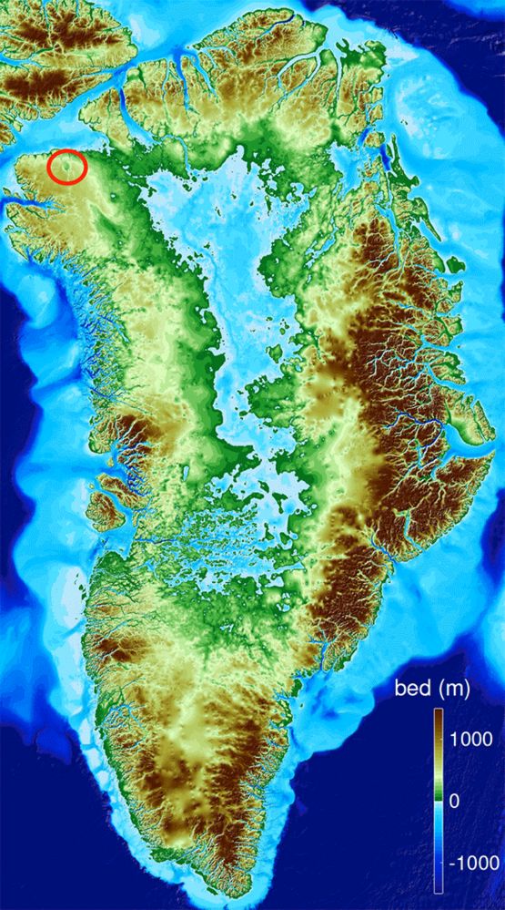 Localización del cráter.