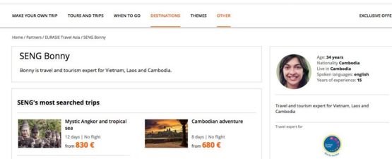 Agencia de viajes a Camboya