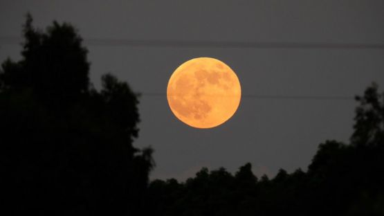 Eclipse lunar visto desde Israel.