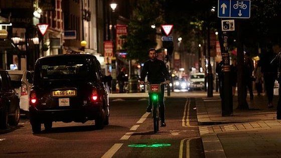 Blaze Laserlight demonstrated on a road in London