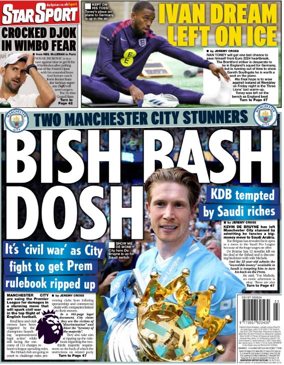 Daily Star backmost page