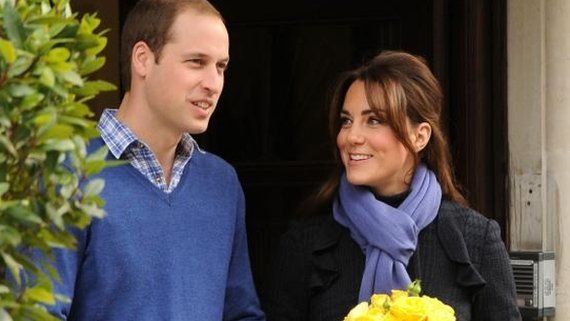 Duke and Duchess of Cambridge leaving hospital