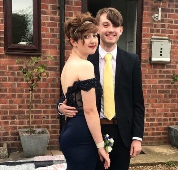 Rachel Murdoch and her boyfriend Ethan - Rachel plans to study nursing at university