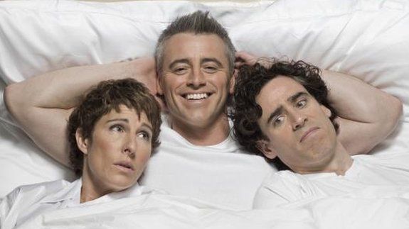 Tamsin Greig, Matt Le Blanc and Stephen Mangan in Episodes