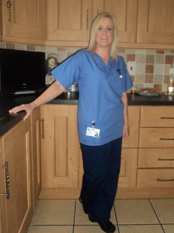 Donna Kennedy in hospital uniform