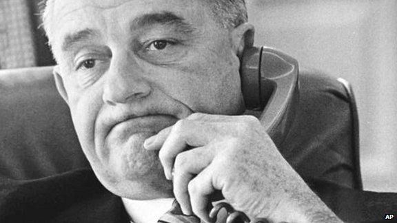 President Johnson on the phone in 1964