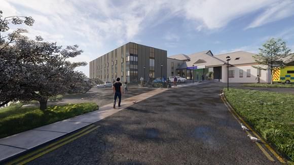 An artist's impression of the new outpatient department at West Cornwall Hospital