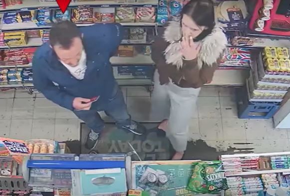 CCTV footage showed Ian Mitchell and Sarah Pearson going shopping with Stephen Kershaw's money