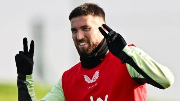 Matt Doherty training with the Republic of Ireland