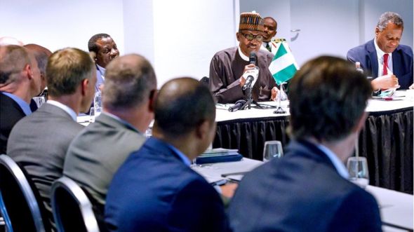Shugaba Muhammadu Buhari a Netherlands