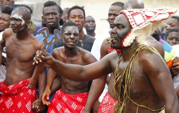 Men dancing