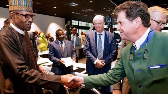 Shugaba Muhammadu Buhari a Netherlands
