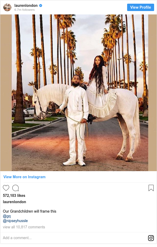 Lauren London Shares Nipsey Hussle Tribute On Instagram The