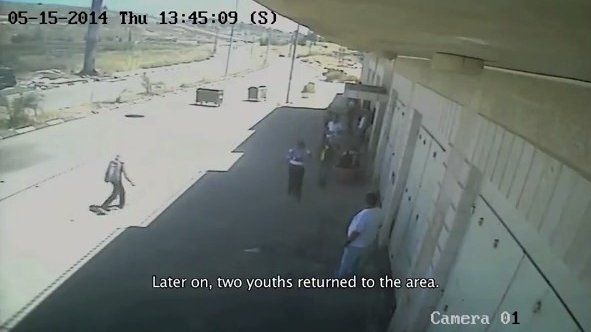Screengrab of a video purportedly showing two teenage Palestinians being shot dead by Israeli security forces at a protest on 15 May 2014