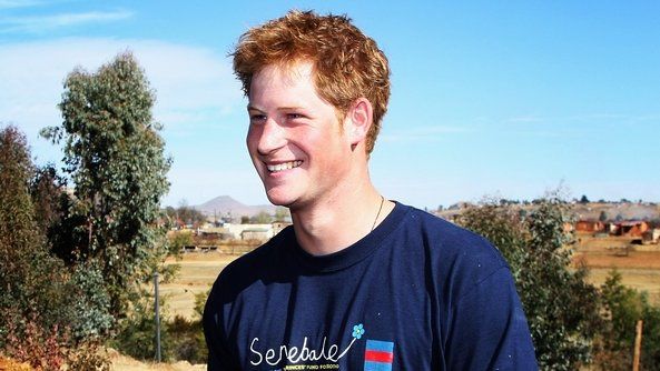 Prince Harry in Lesotho in 2008