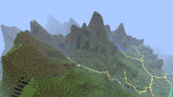OS Minecraft map of Snowdonia